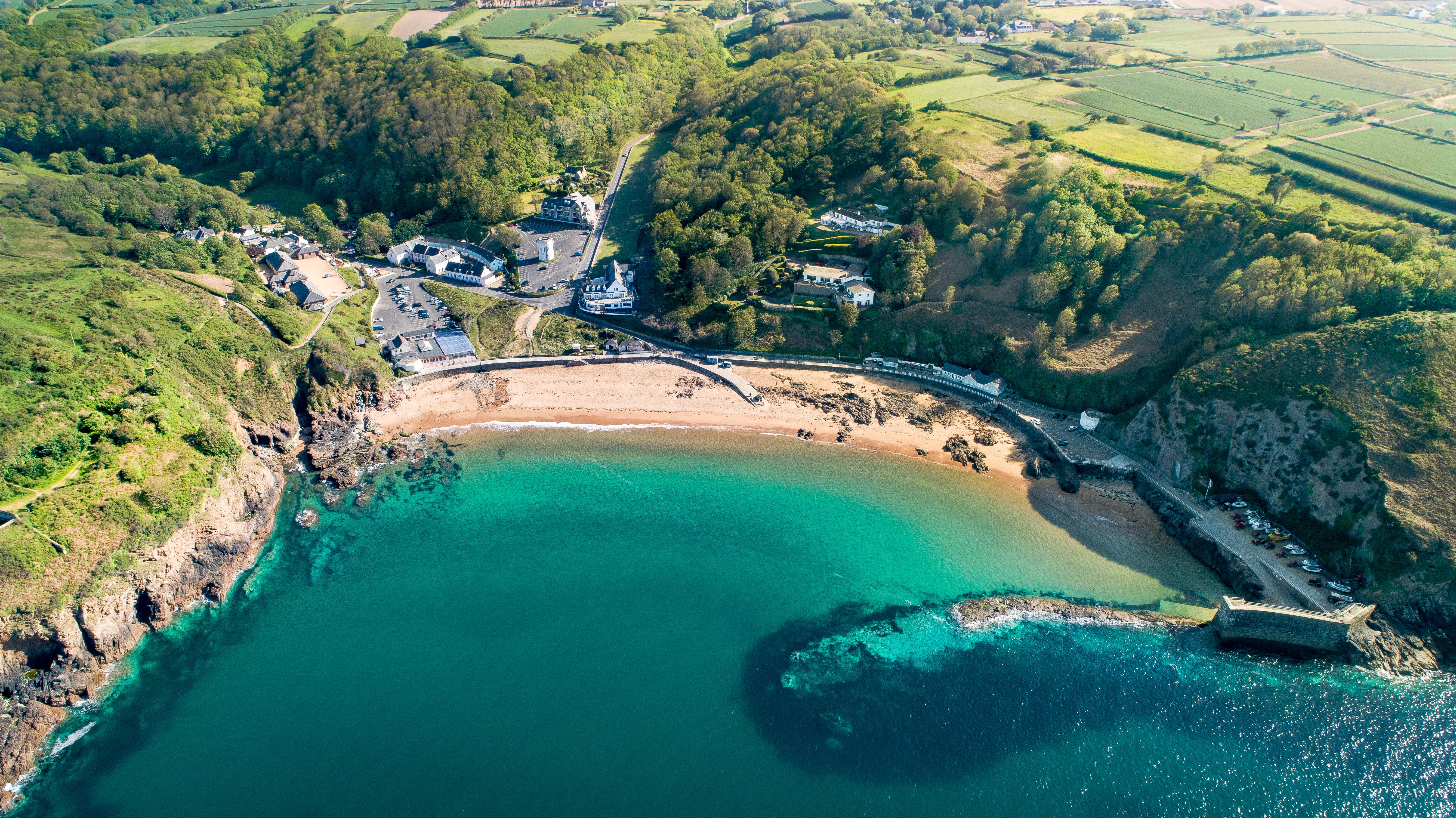 Greve de Lecq drone image